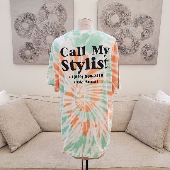 Eleven Paris Call My Stylist Tie-Dye T-Shirt sz XXL - Picture 6 of 11